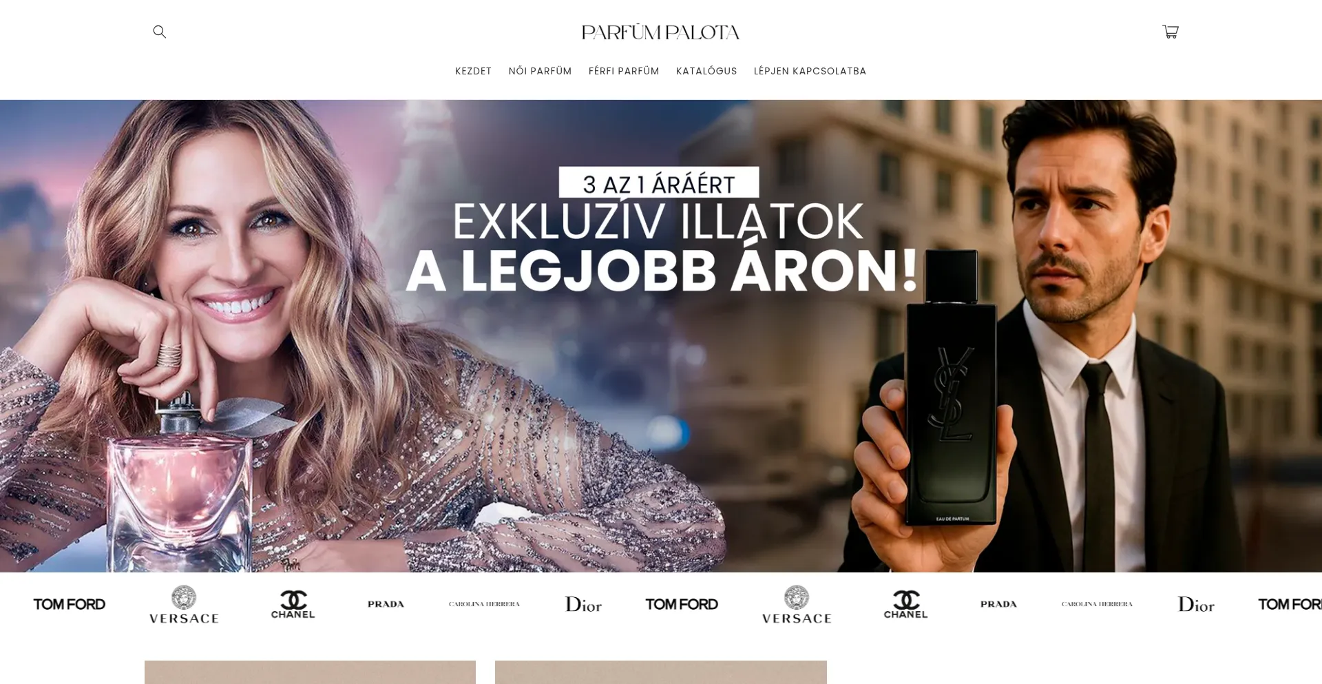 Website screenshot of Parfumpalota.com