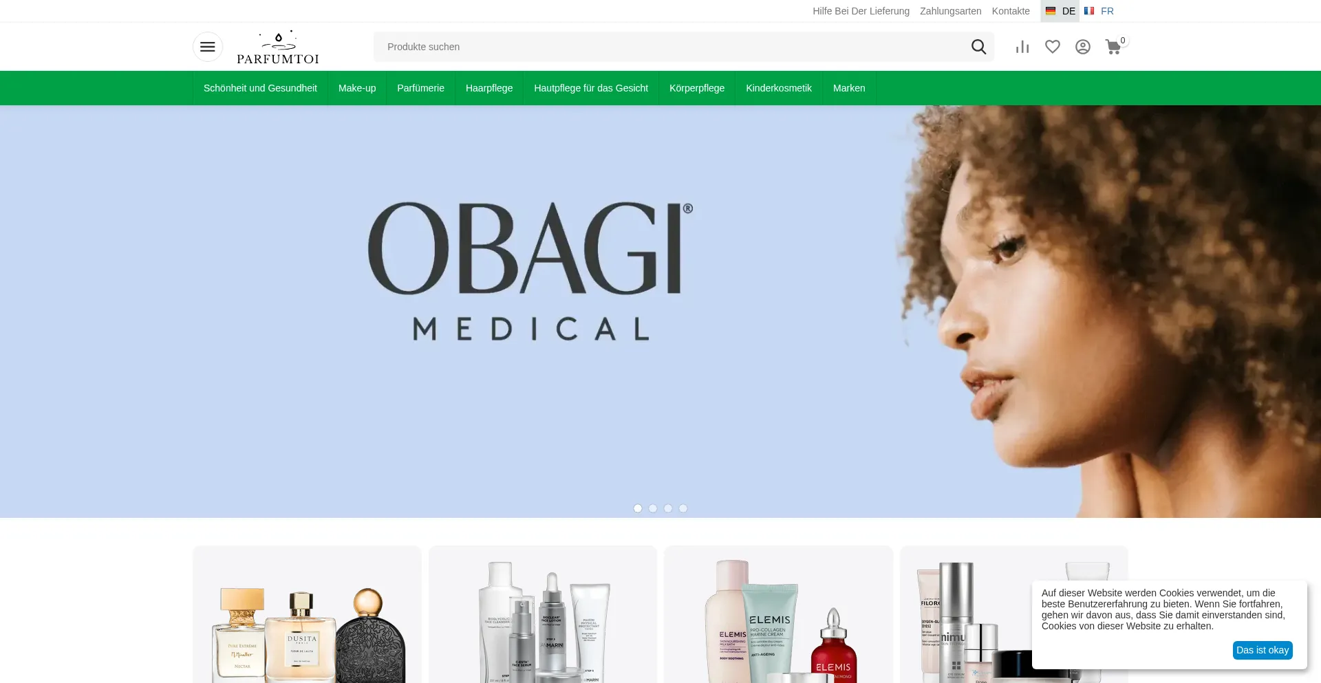 Website screenshot of Parfumtoi.ch