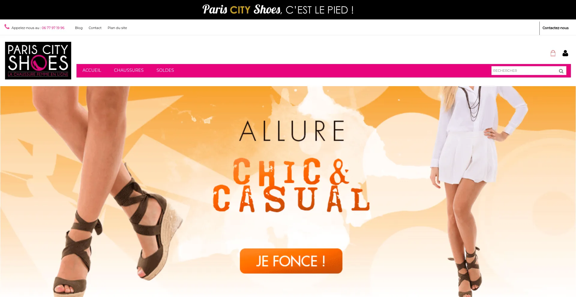 Website screenshot of Paris-city-shoes.com