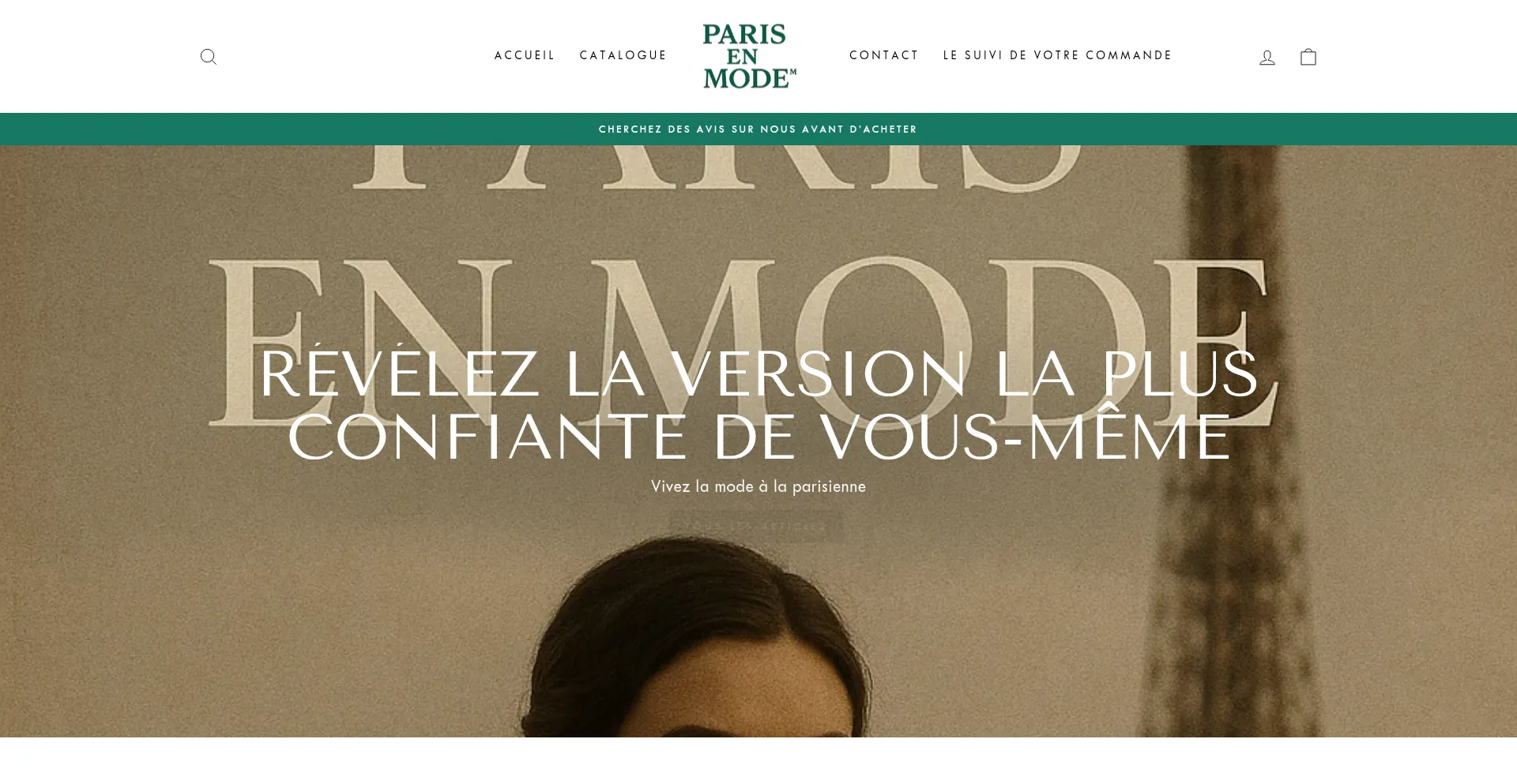 Website screenshot of Parisenmode.fr