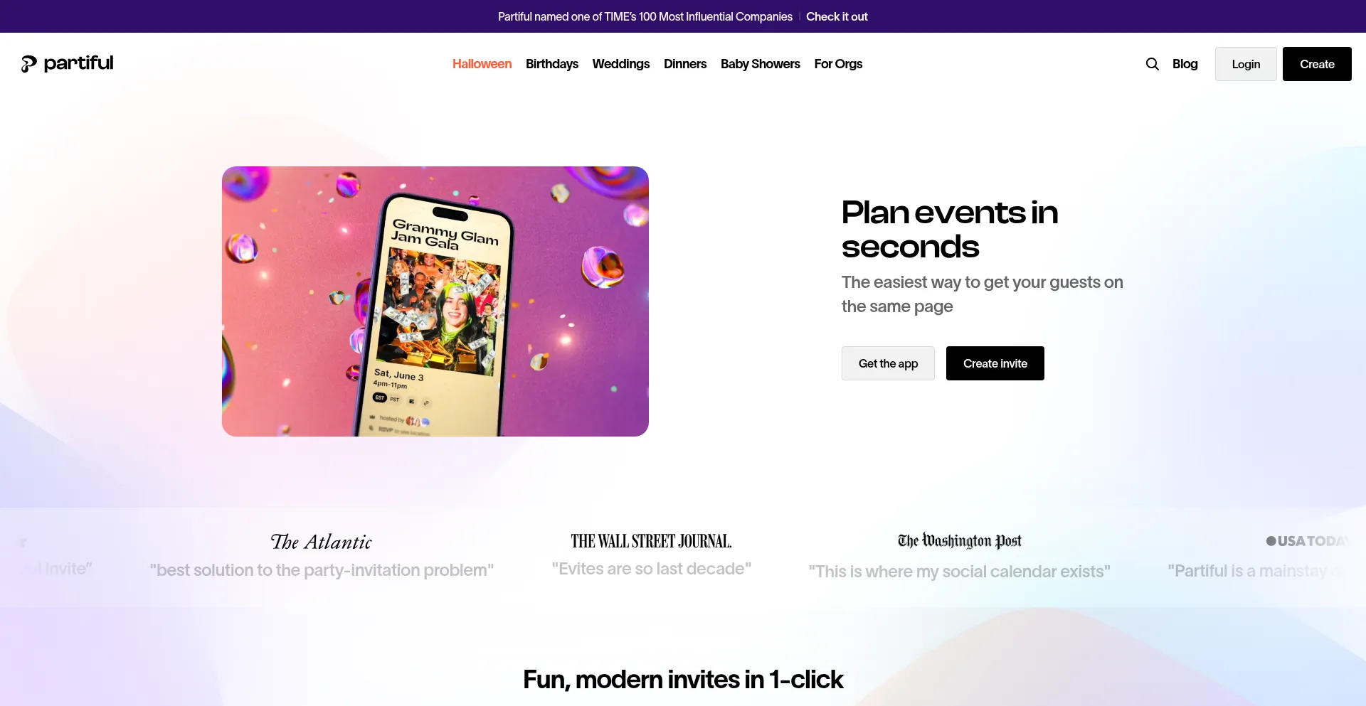 Partiful.com Screenshot