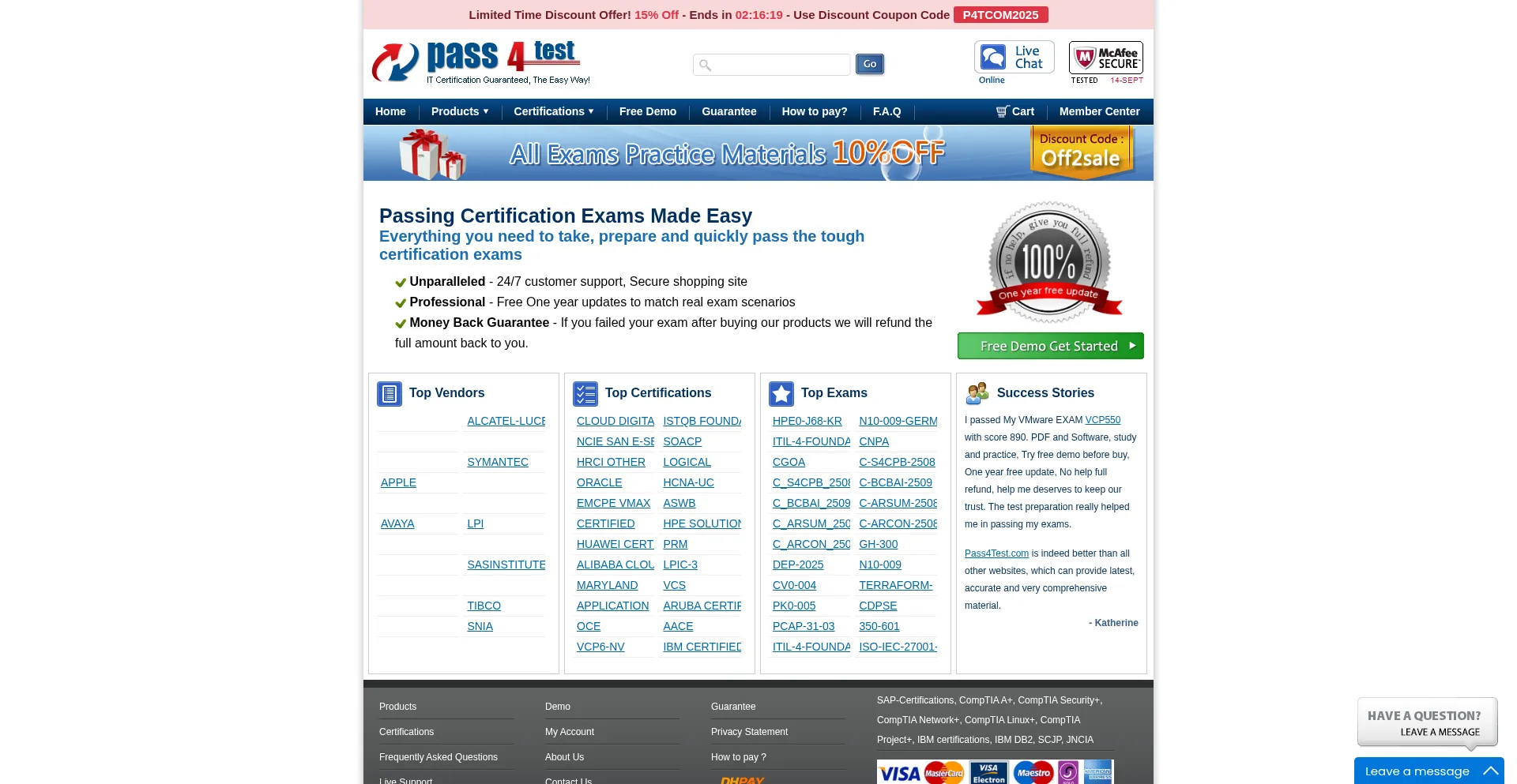 ¿És Seguro y Confiable Pass4test.com?