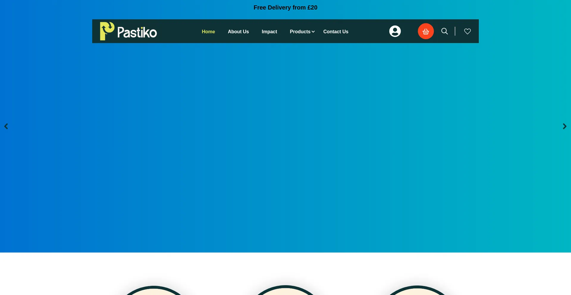 Website screenshot of Pastiko.com