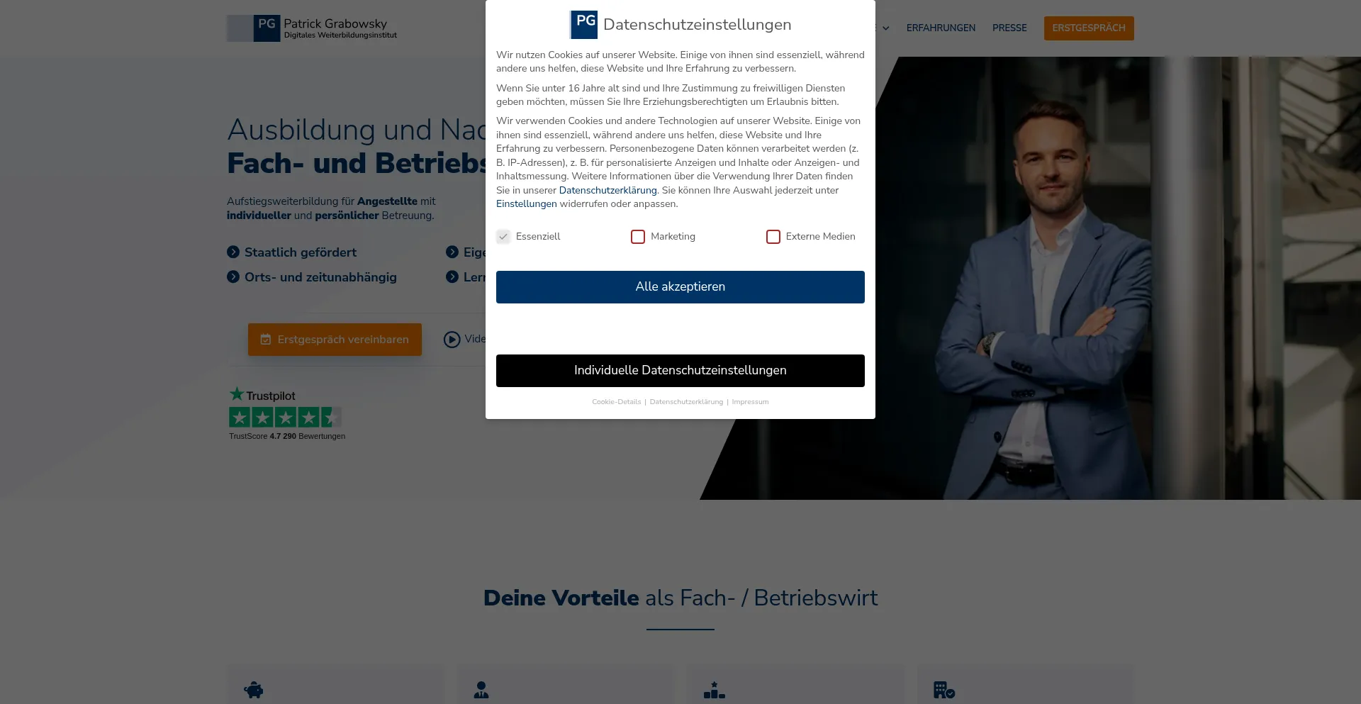 Website screenshot of Patrickgrabowsky.de