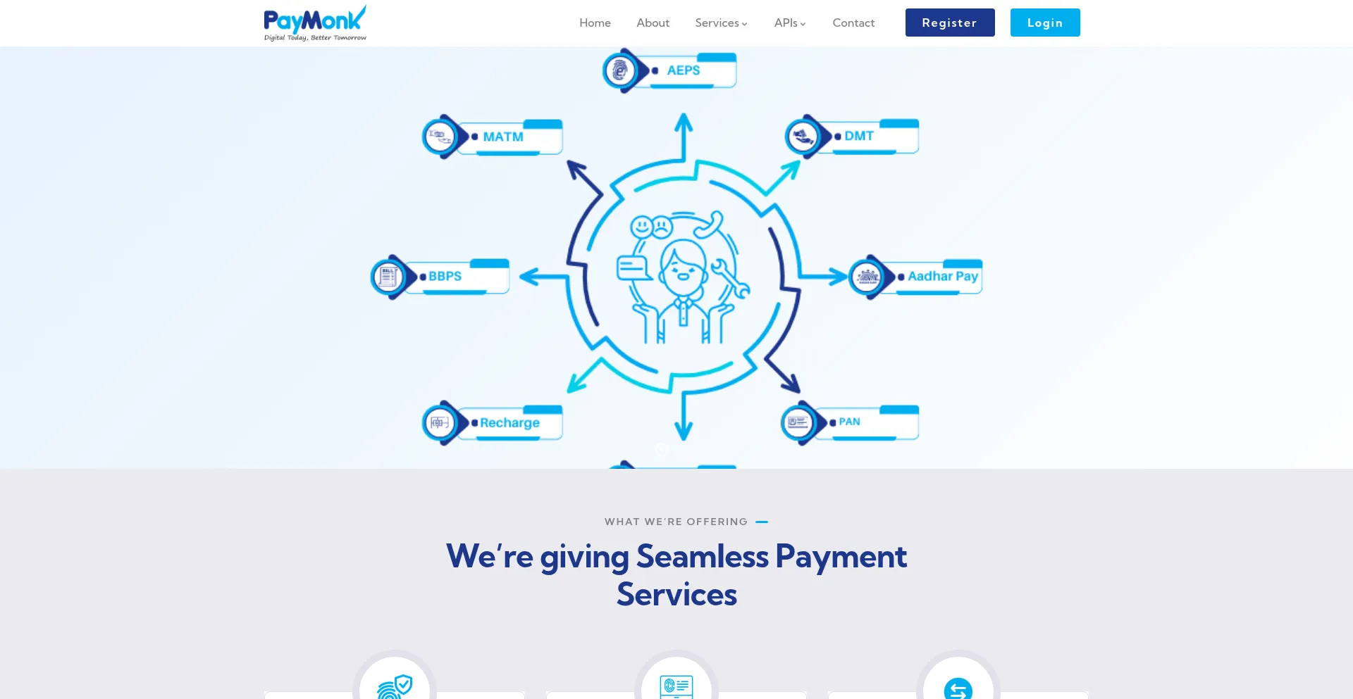 Website screenshot of Paymonk.com