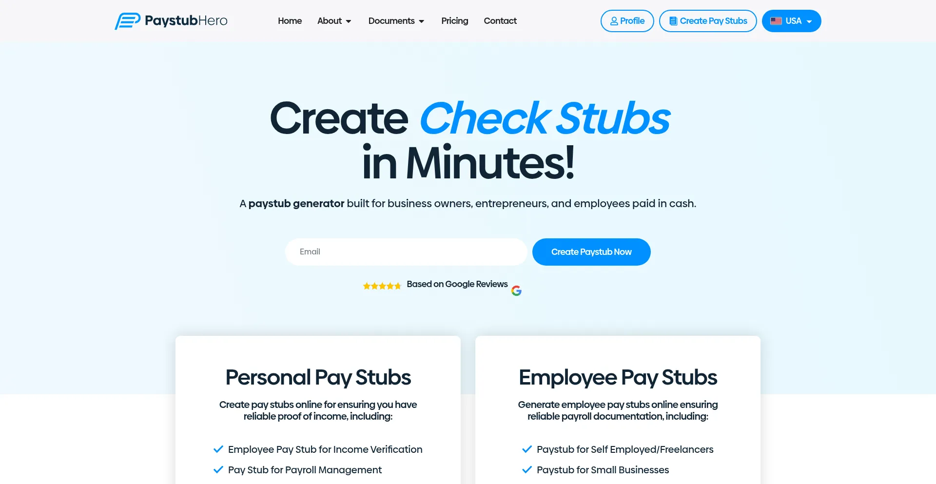 Paystubhero.com Screenshot