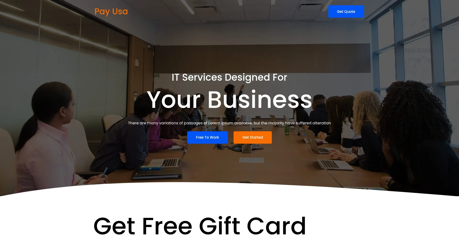 Website screenshot of Payusa.xyz