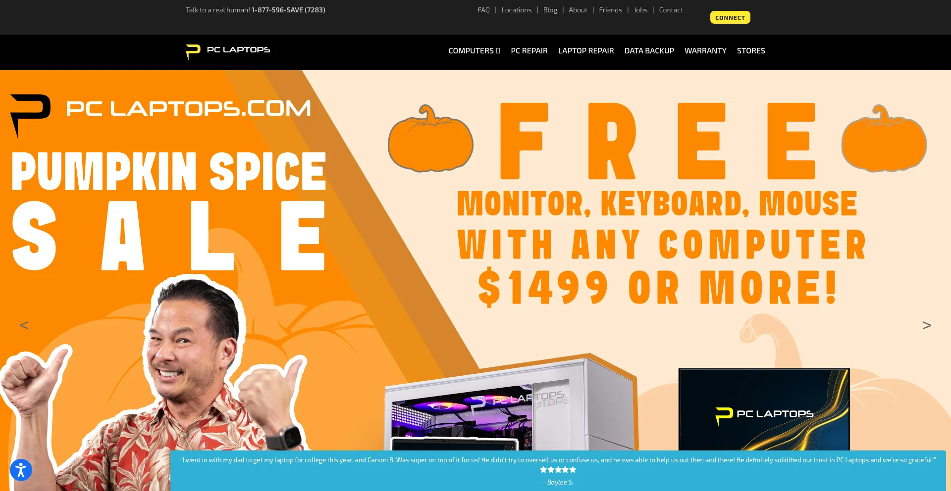 Pclaptops.com Screenshot