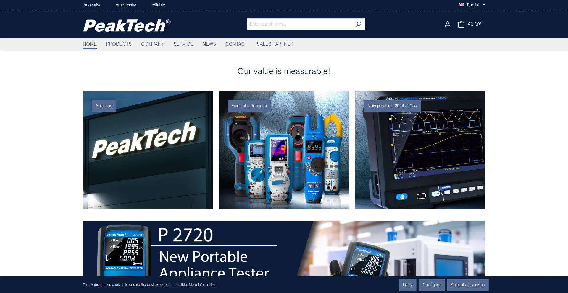 Peaktech.de Screenshot