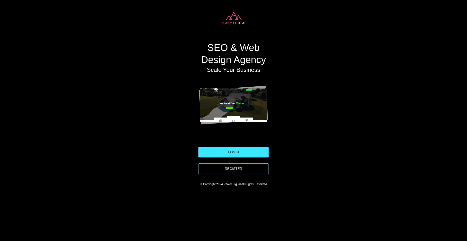 Website screenshot of Peakydigitalvip.com