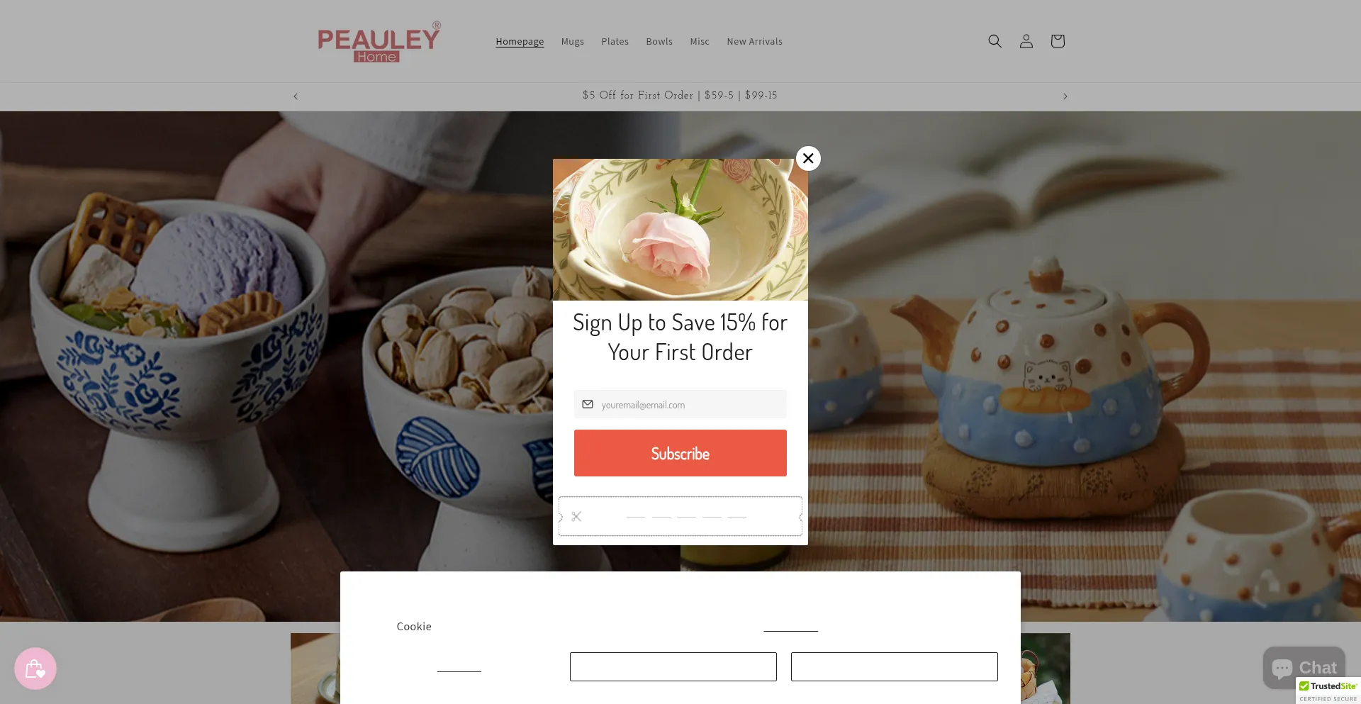 Website screenshot of Peauleyhome.com