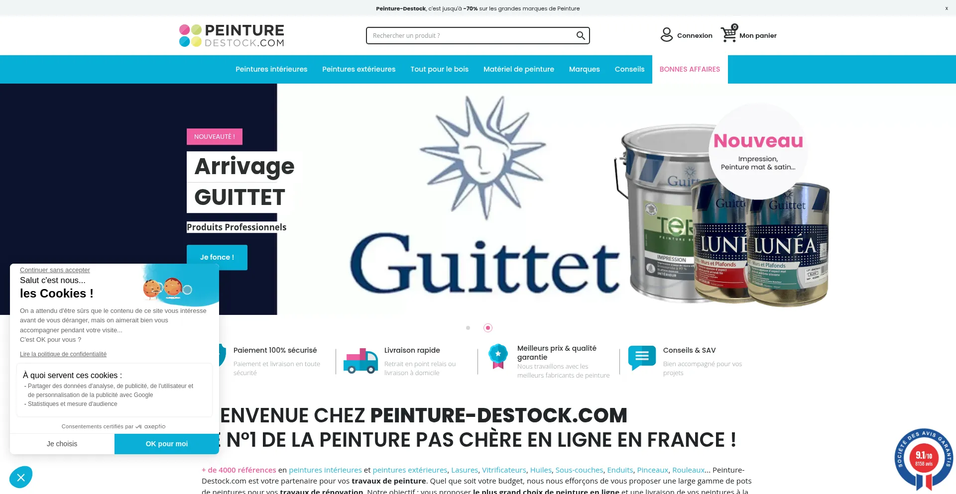 ¿És Seguro y Confiable Peinture-destock.com?
