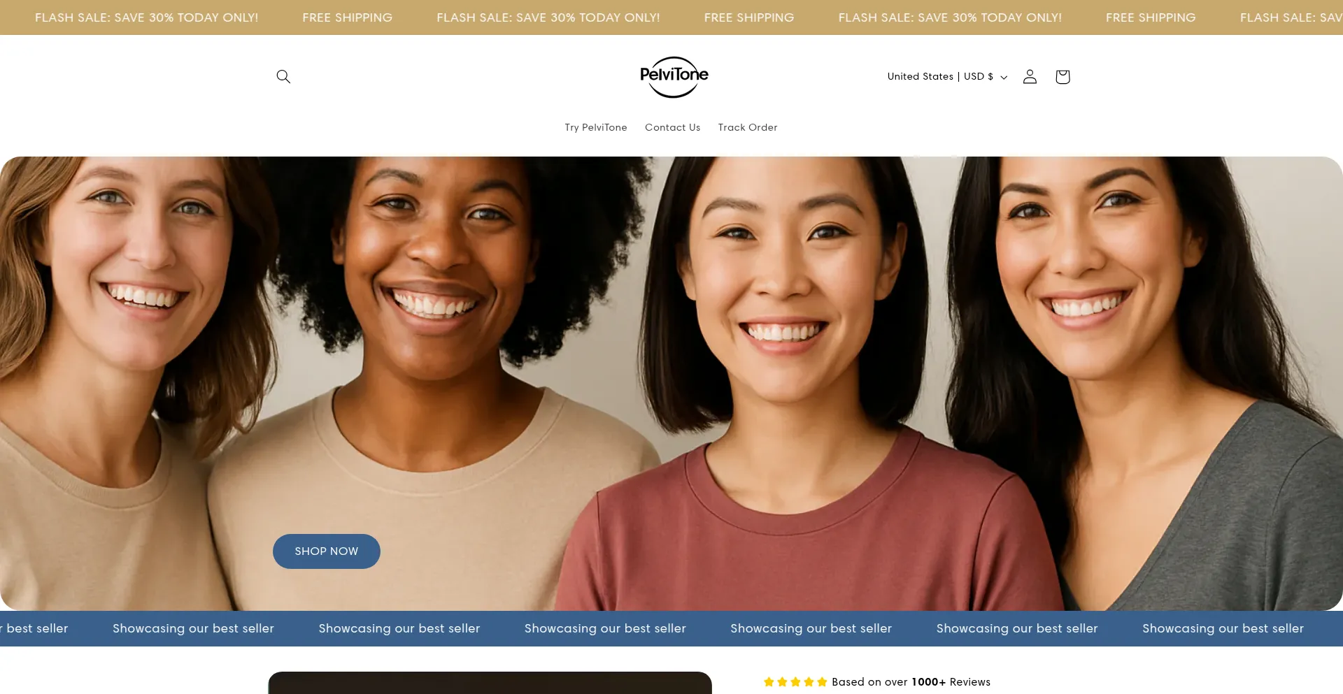 Website screenshot of Pelvitone.us