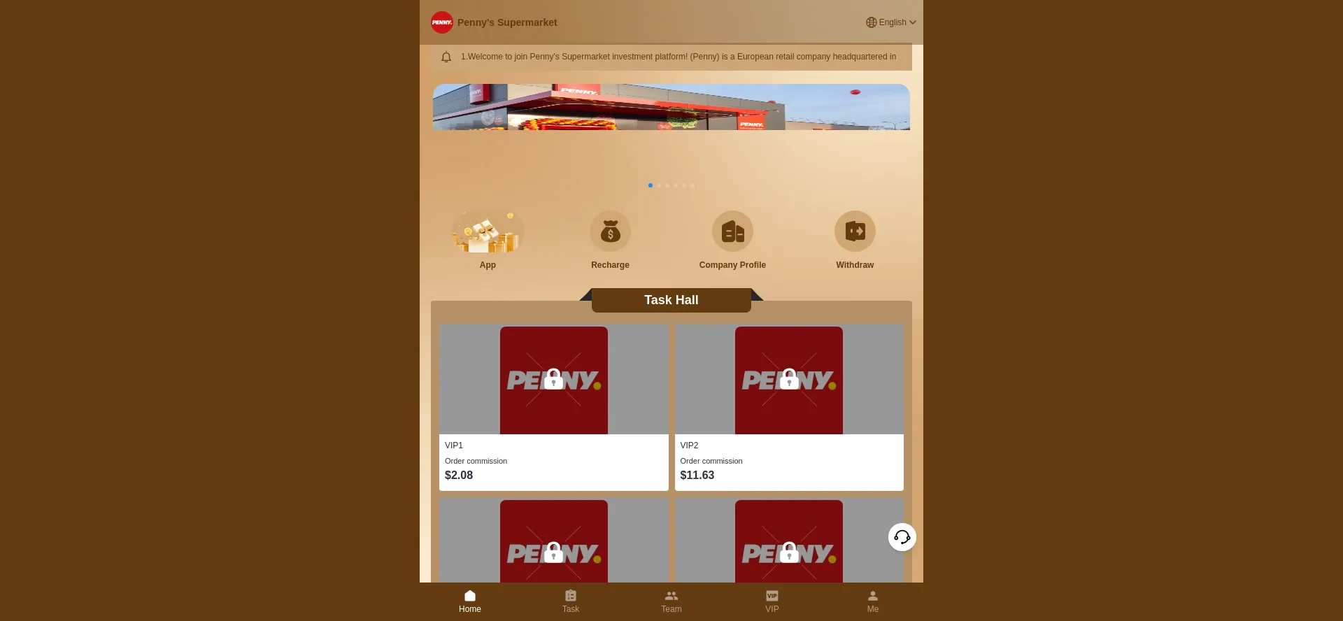 Website screenshot of Penny-supermarket.com