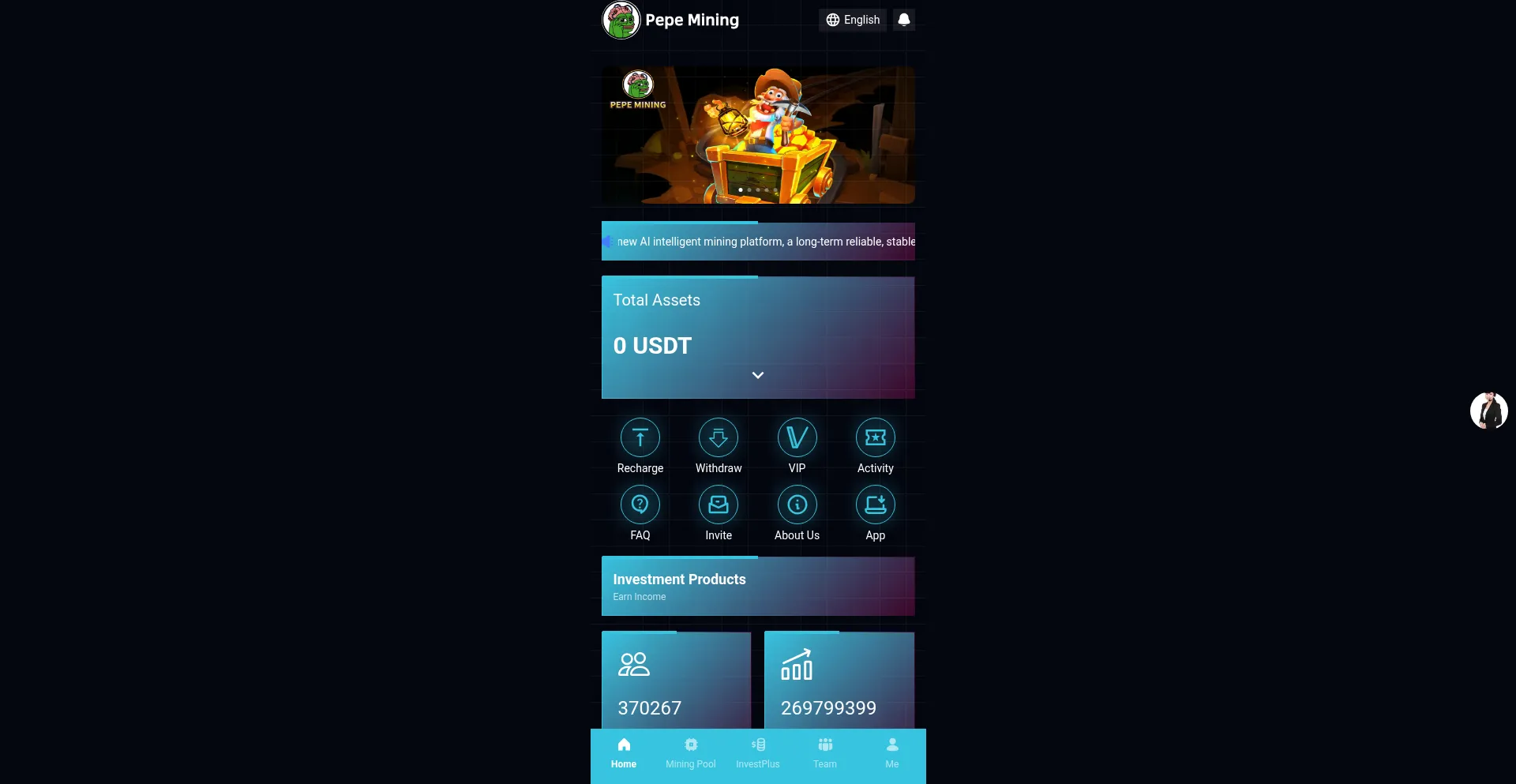 Pepemining.cc Screenshot
