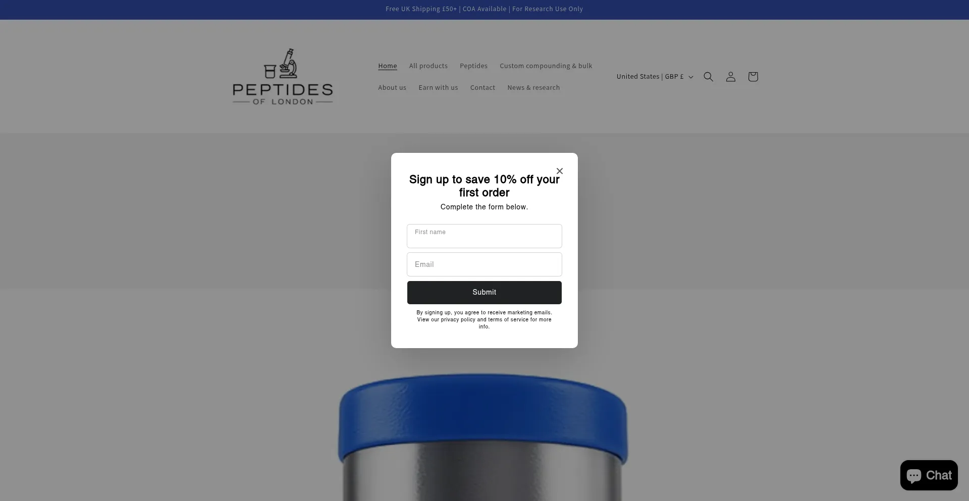 Peptidesoflondon.com
