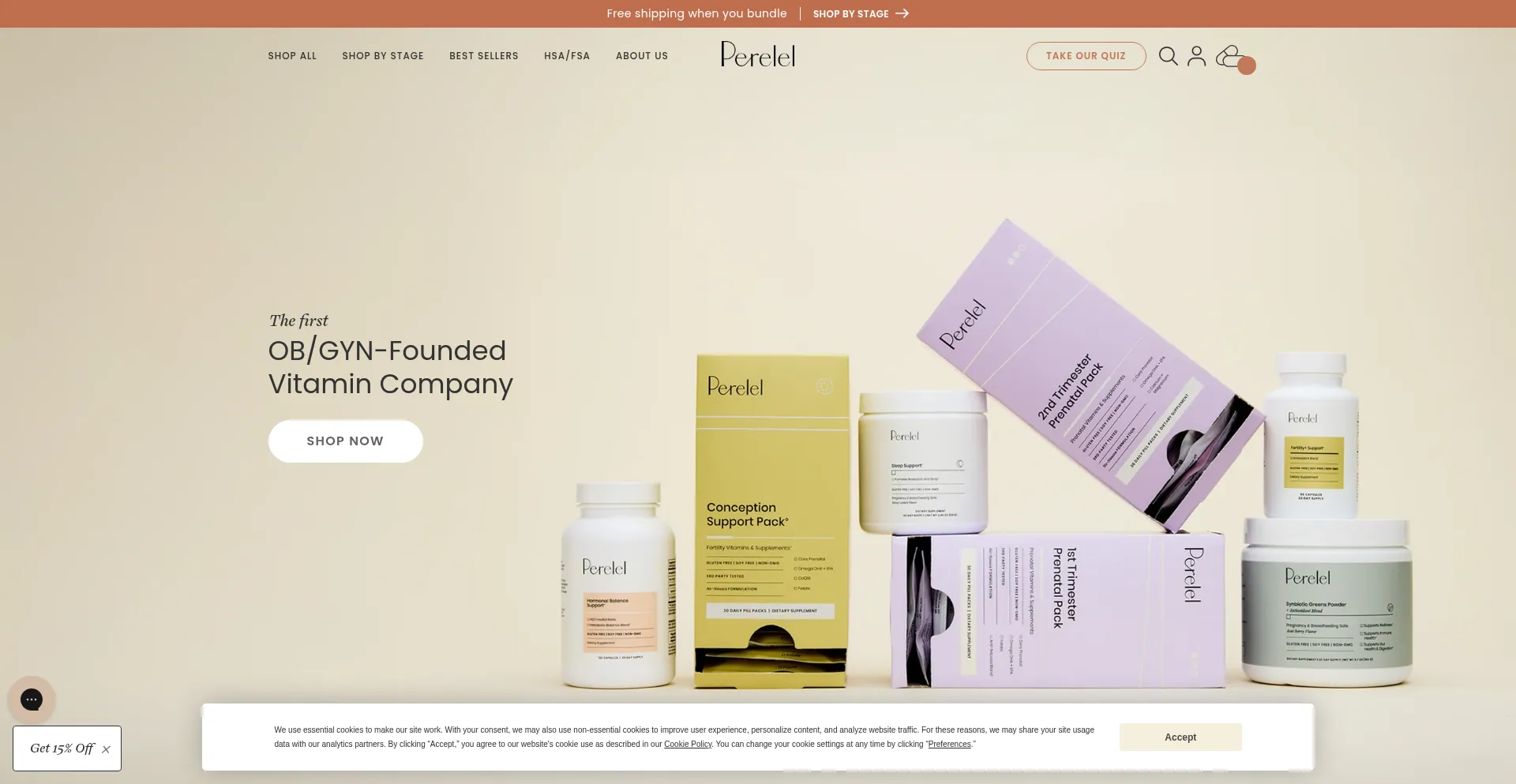 Perelelhealth.com Screenshot