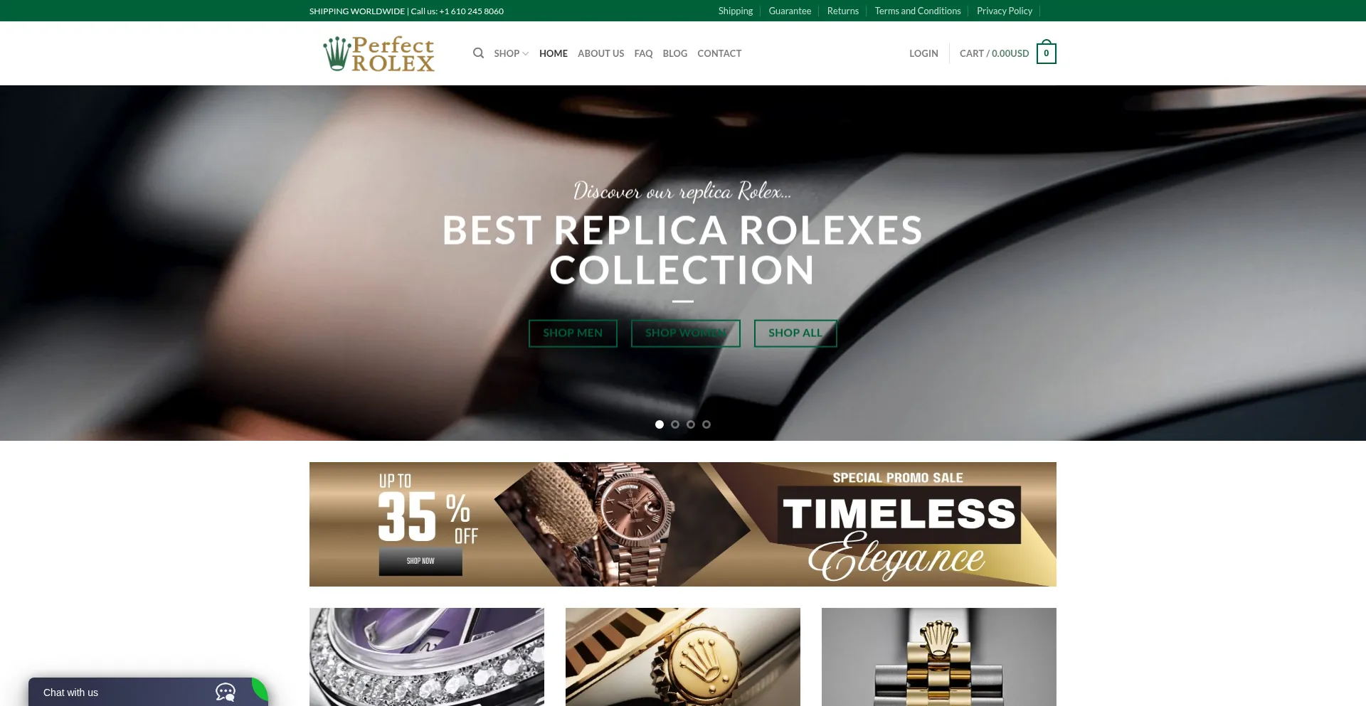 Website screenshot of Perfectrolex.io