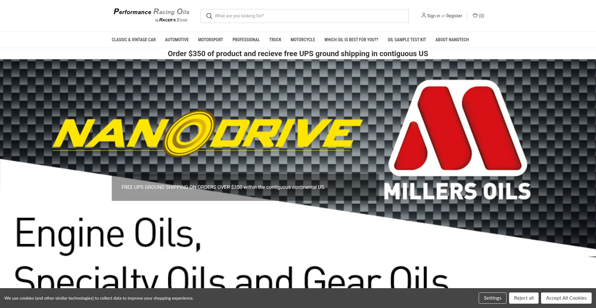 Performanceracingoils.com