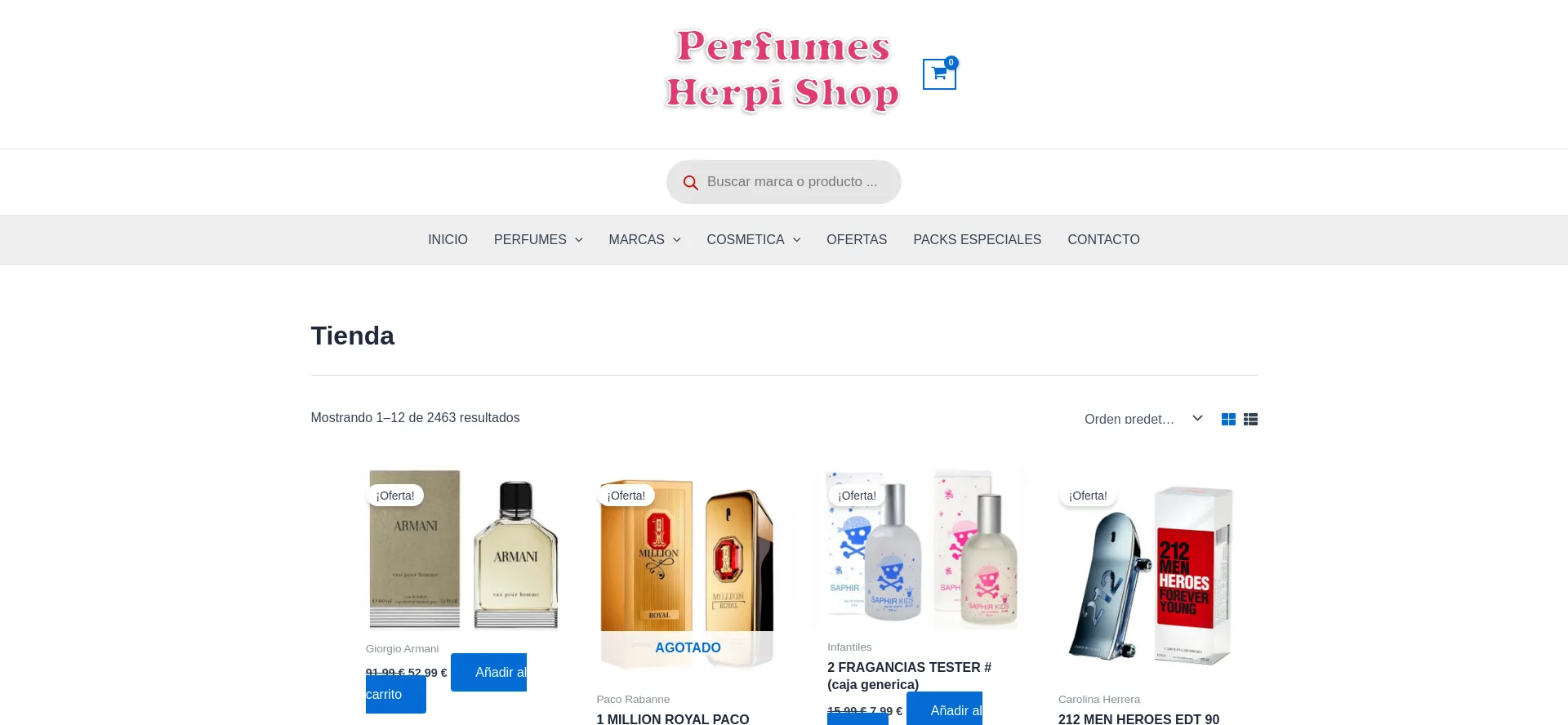 Website screenshot of Perfumesherpi.com