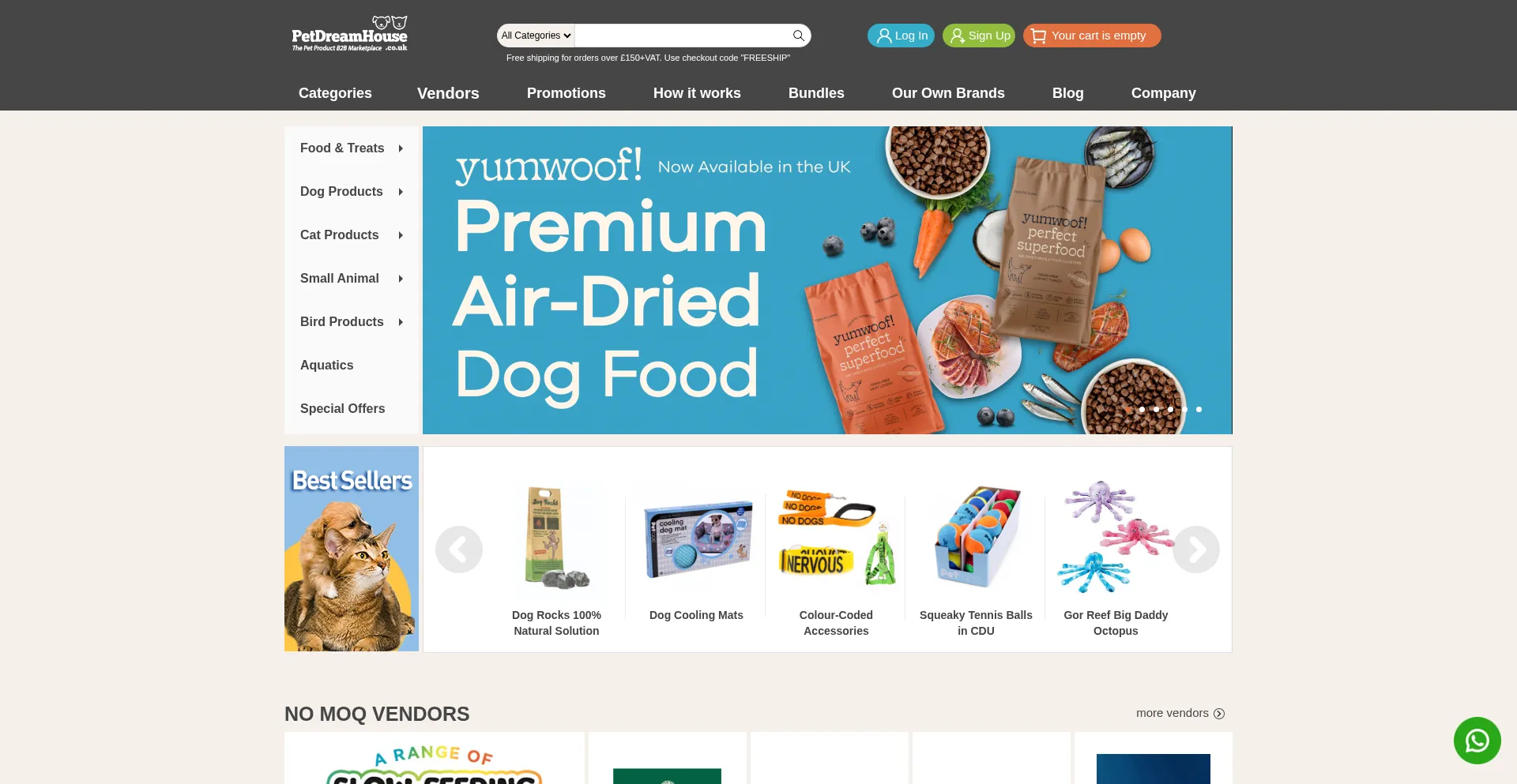 Website screenshot of Petdreamhouse.co.uk