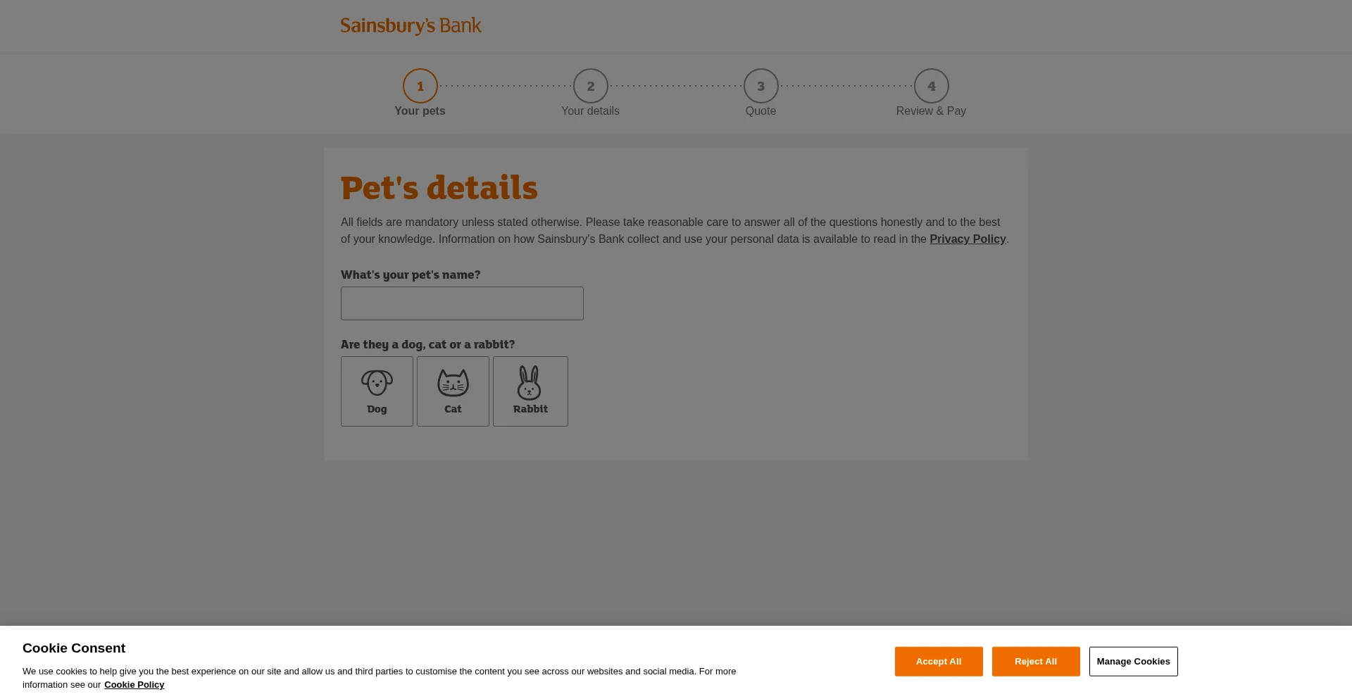 Petinsurance.sainsburysbank.co.uk
