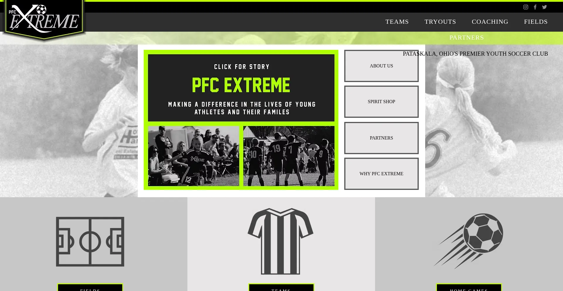 Website screenshot of Pfcextreme.com