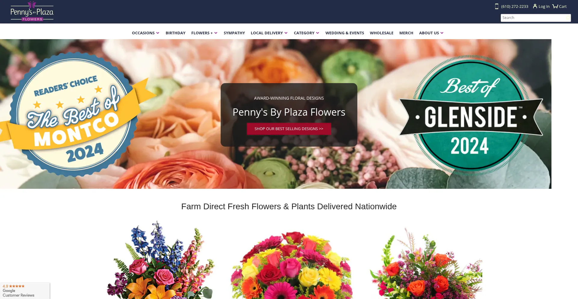 Website screenshot of Pflorist.com