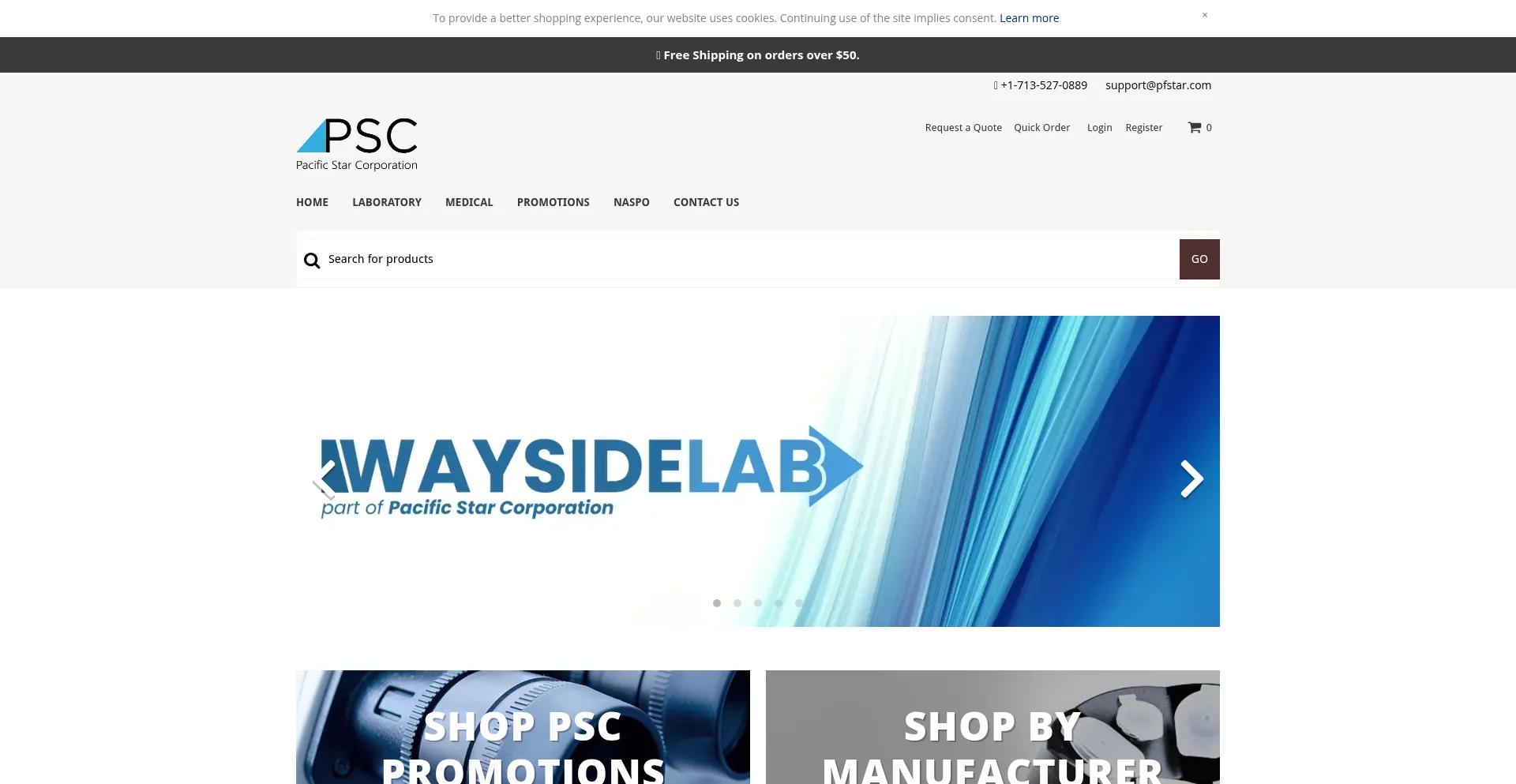 Website screenshot of Pfstar.com