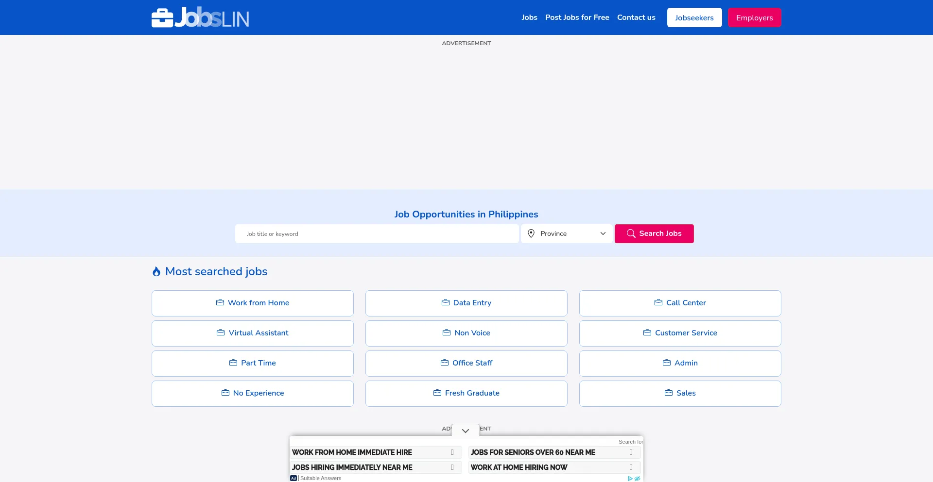 ¿És Seguro y Confiable Ph.jobslin.com?
