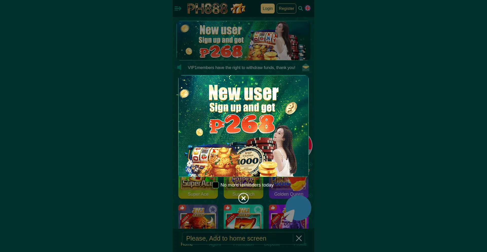 Website screenshot of Ph888bbb.com