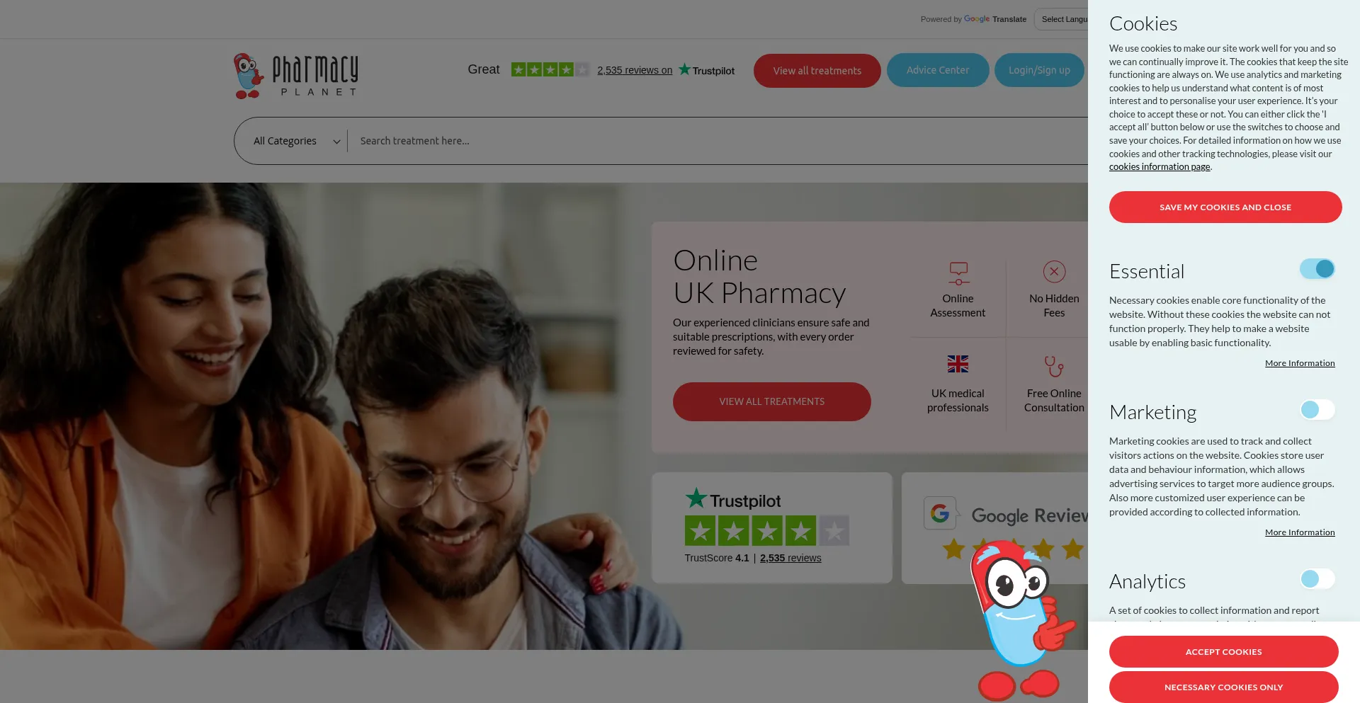 Pharmacyplanet.com Screenshot