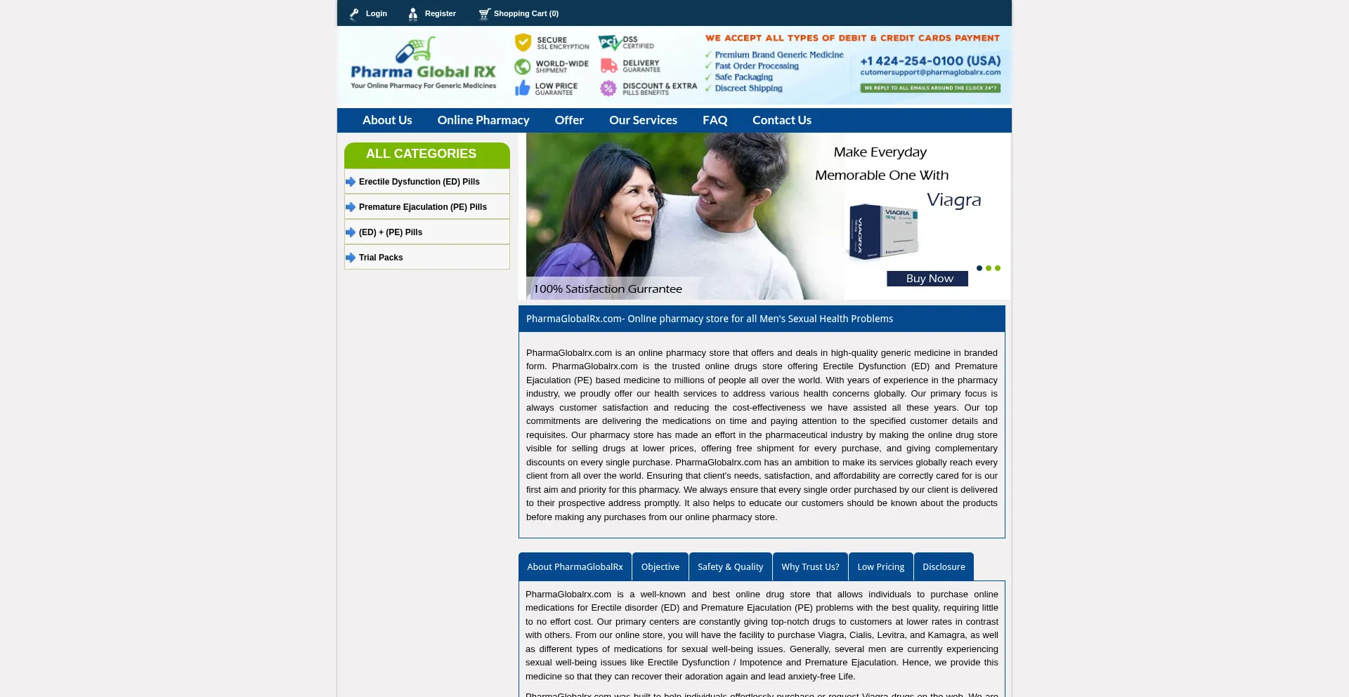 ¿És Seguro y Confiable Pharmaglobalrx.com?