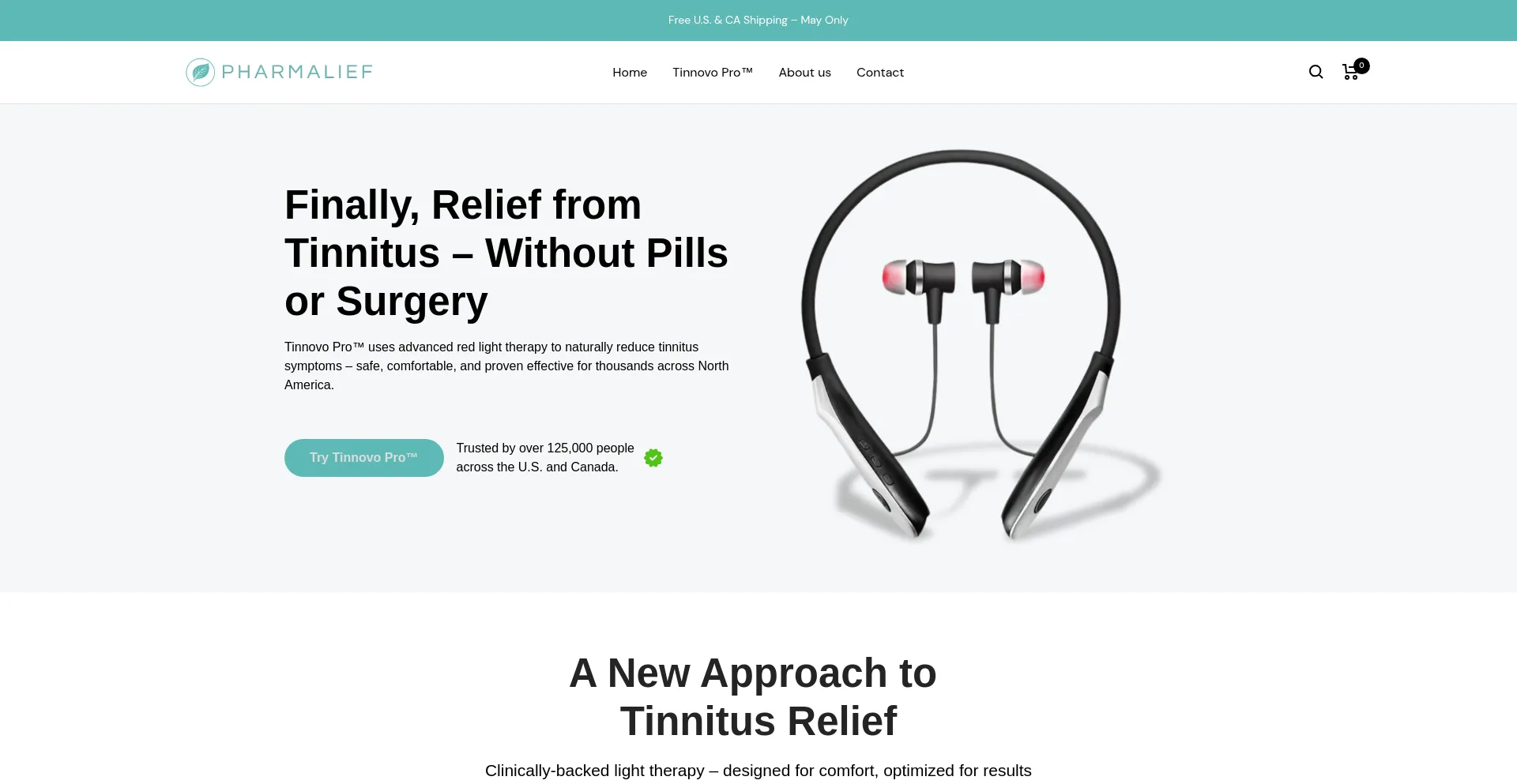 Website screenshot of Pharmalief.com