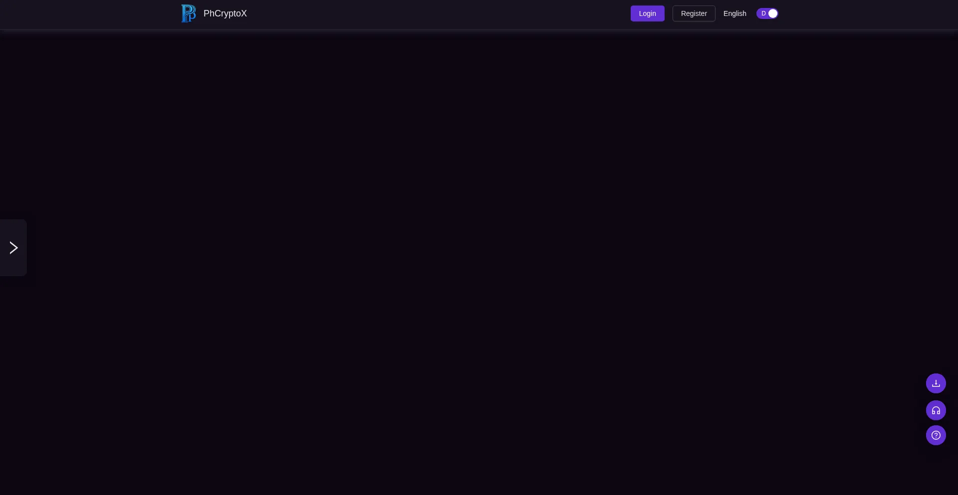 Website screenshot of Phcryptoxmax.com
