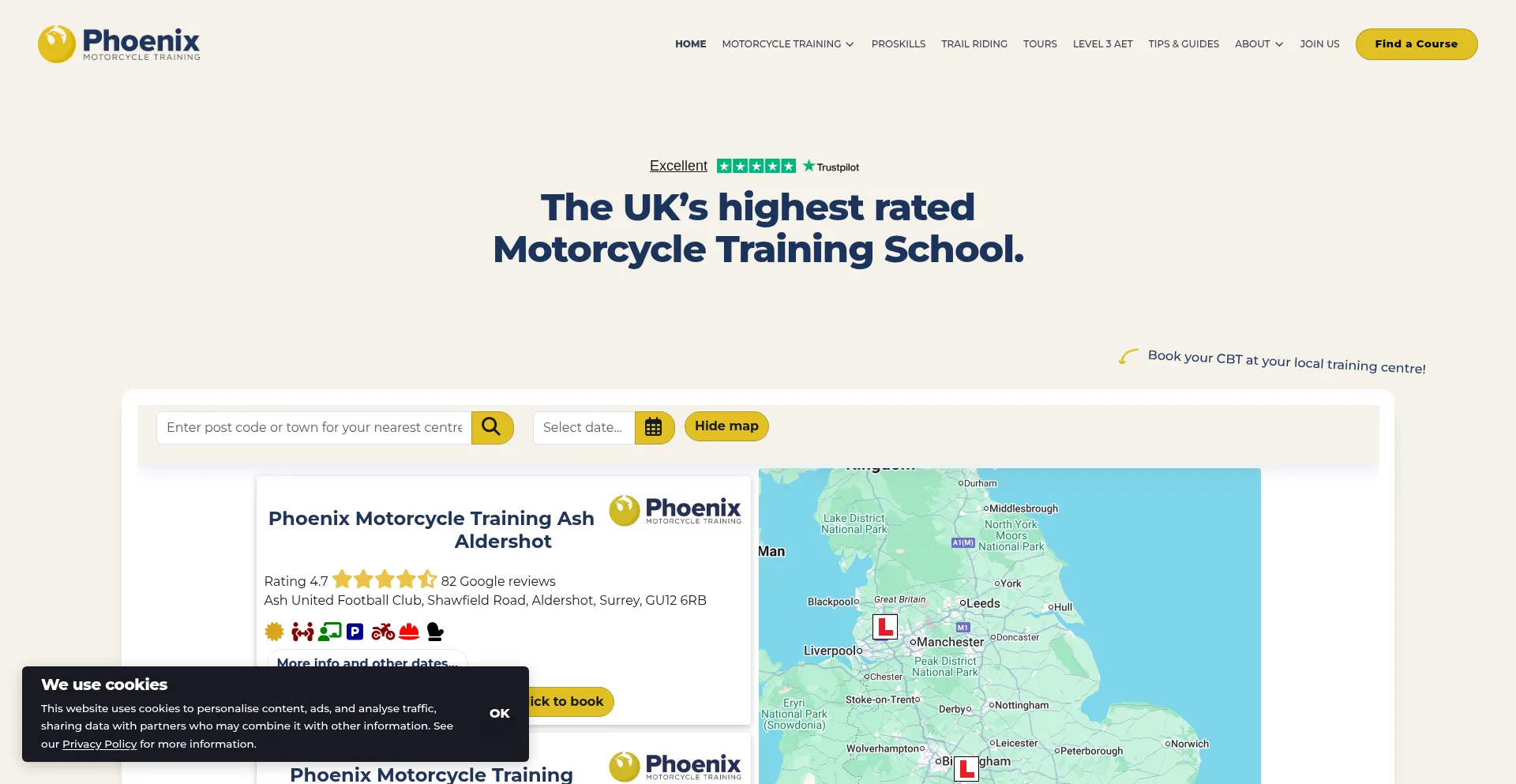 ¿És Seguro y Confiable Phoenixmotorcycletraining.co.uk?