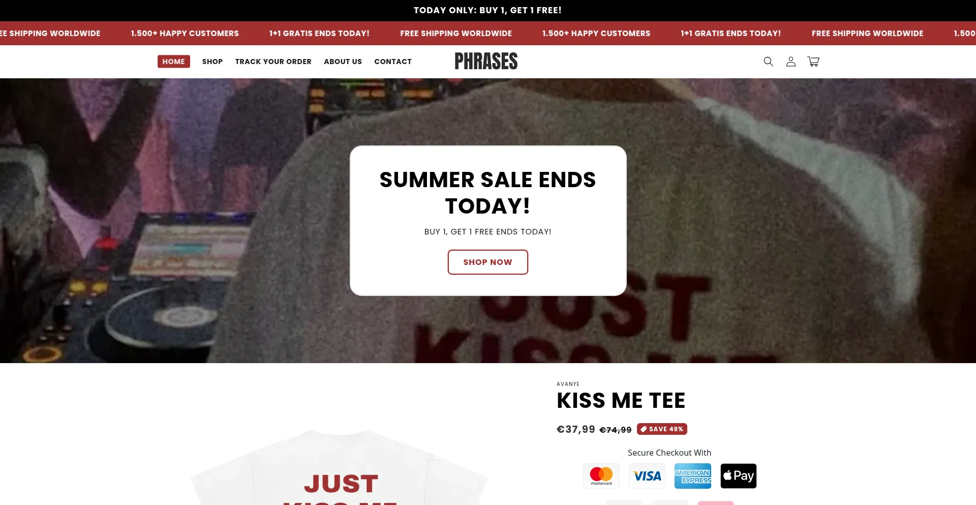 Website screenshot of Phraseslabel.com