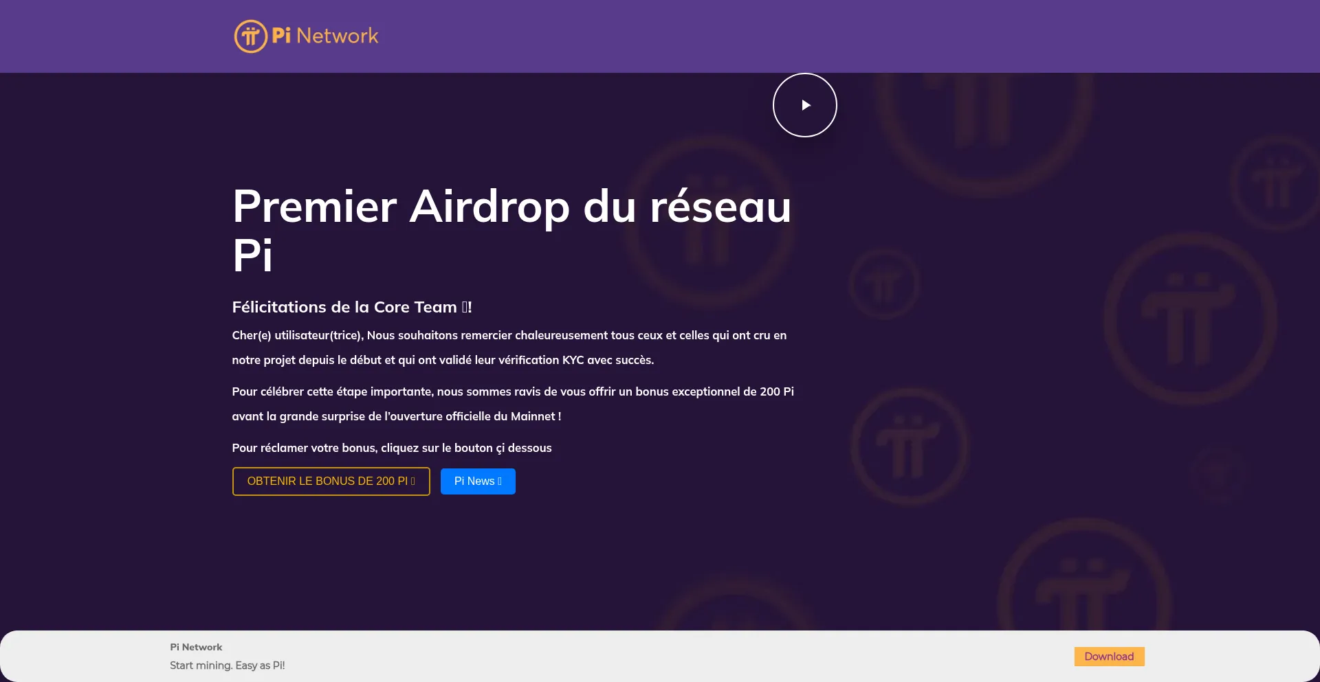 Website screenshot of Pi-network-sage.vercel.app
