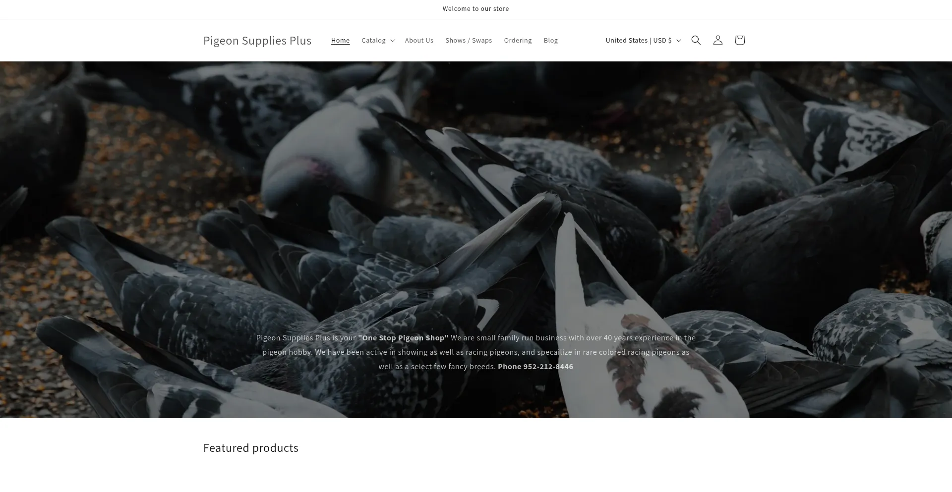 Pigeonsuppliesplus.com Screenshot