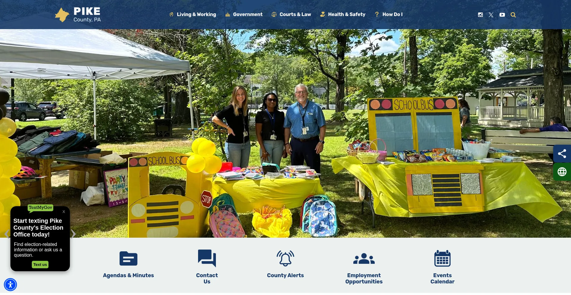 Website screenshot of Pikepa.org