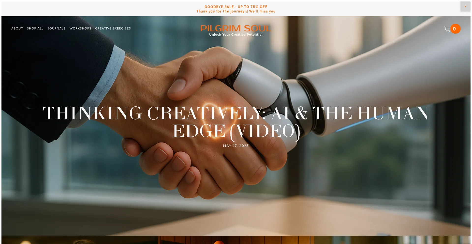 Website screenshot of Pilgrimsoul.com