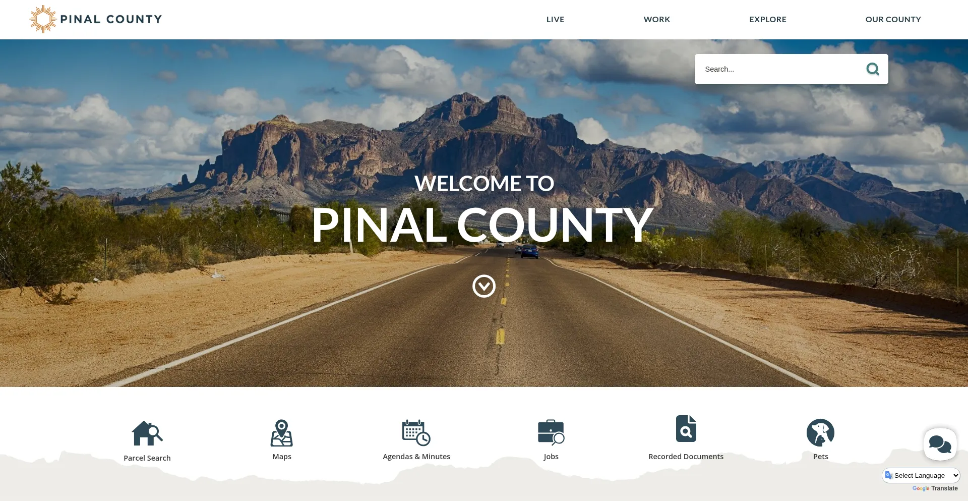 Pinal.gov Screenshot