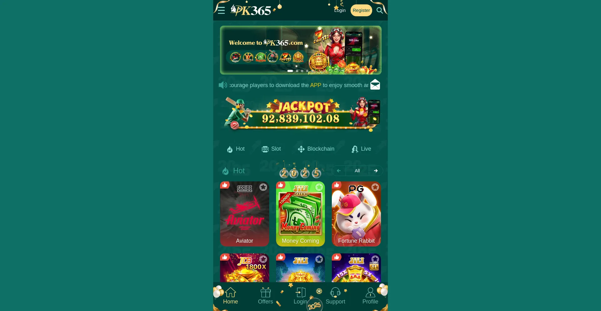 Website screenshot of Pk365.com