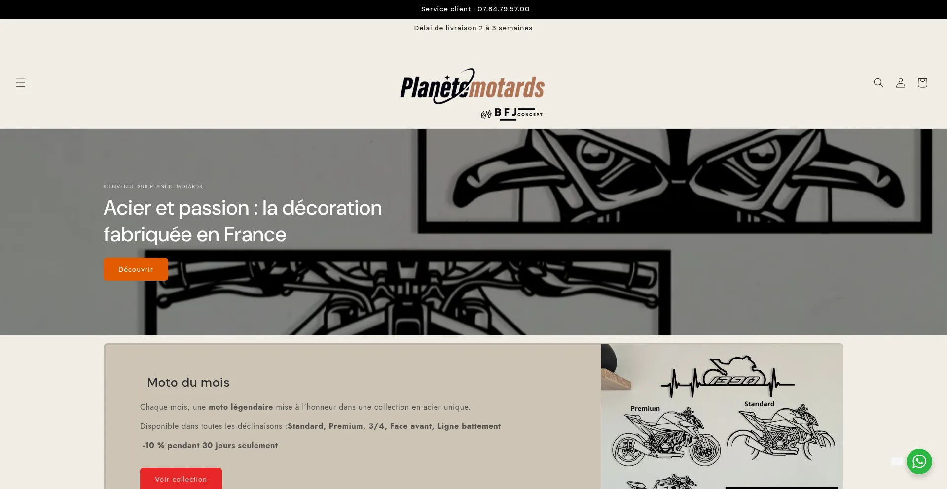 Website screenshot of Planetemotards.com