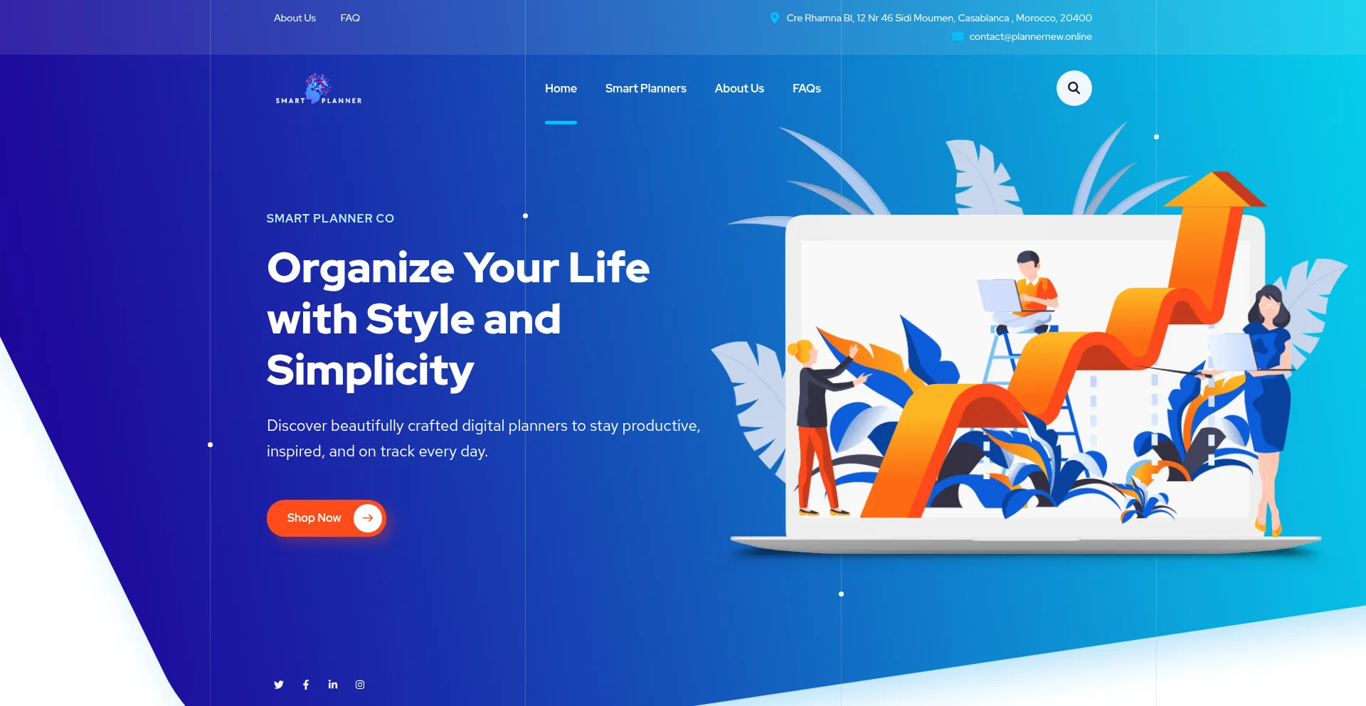 Website screenshot of Plannernew.online