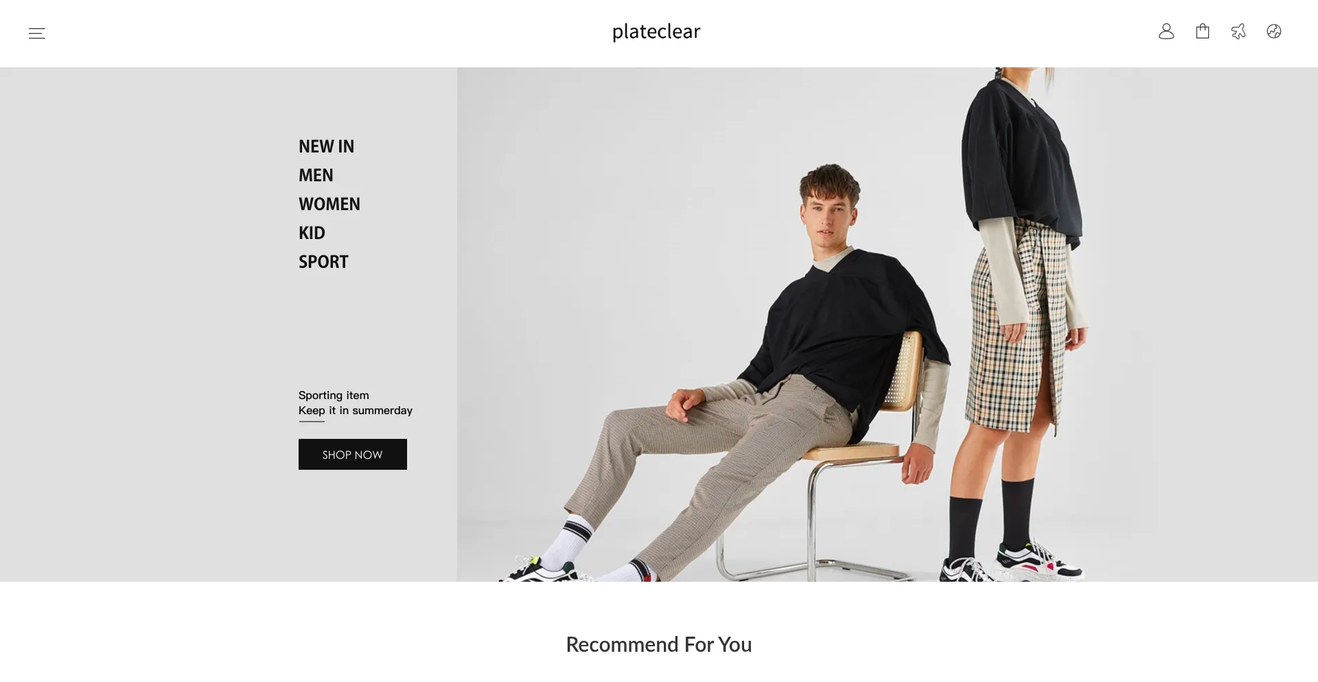 Website screenshot of Plateclear.com