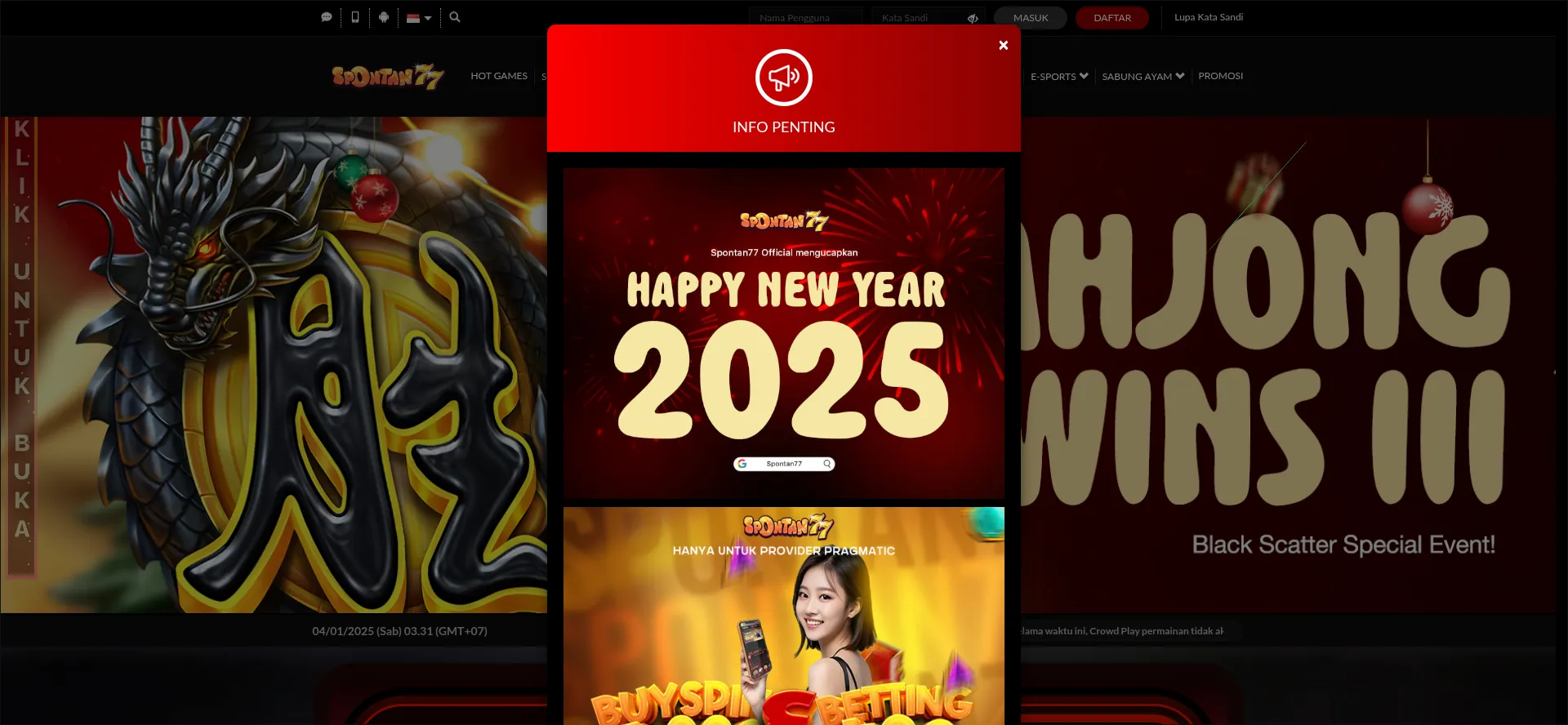 Website screenshot of Play-qqvip303.online