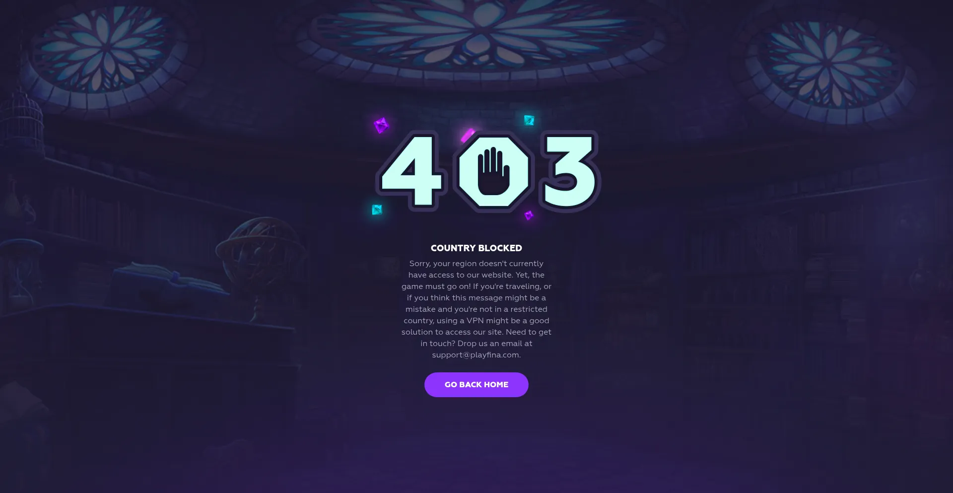 Website screenshot of Playfina6.com