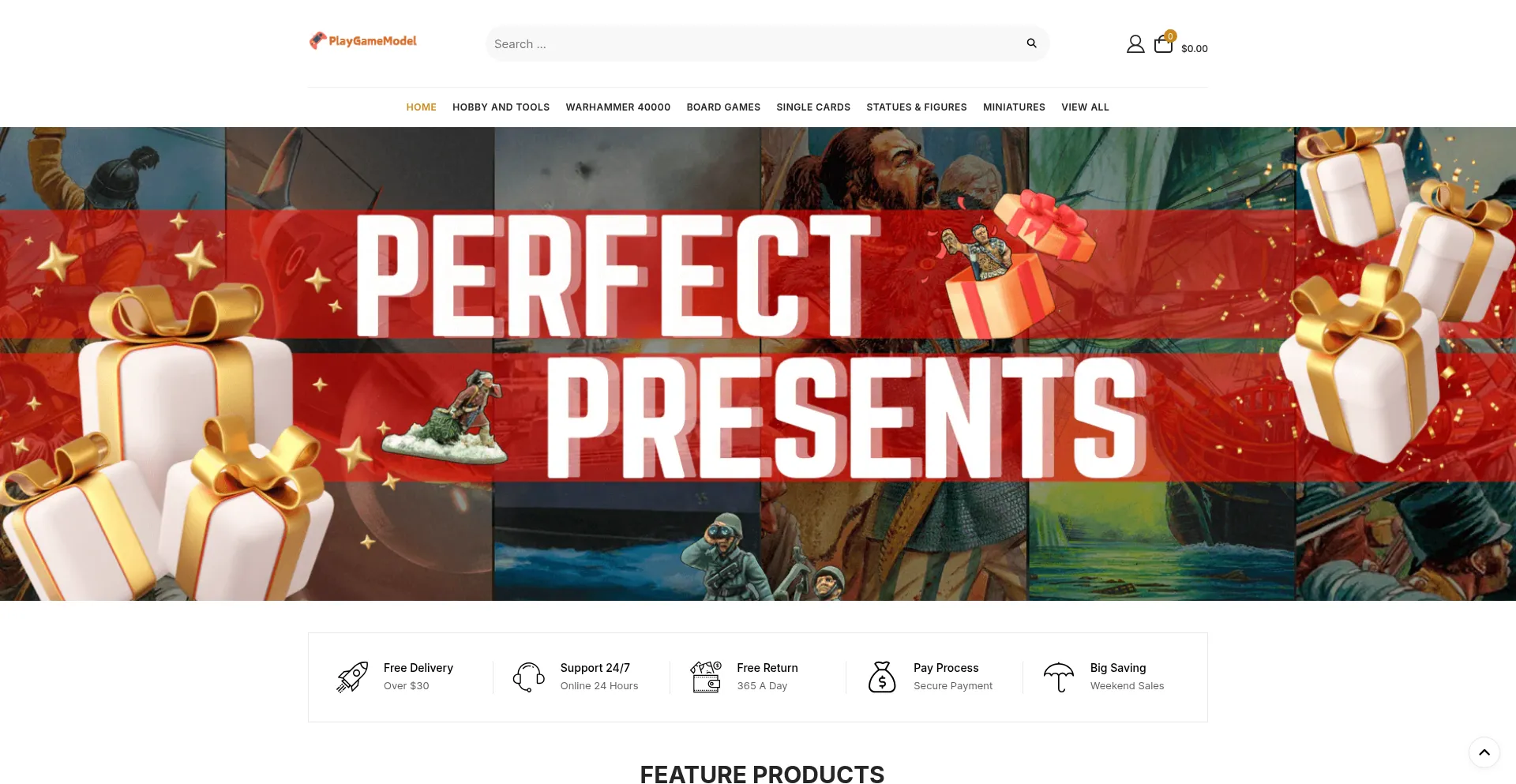 Website screenshot of Playgamemodel.com