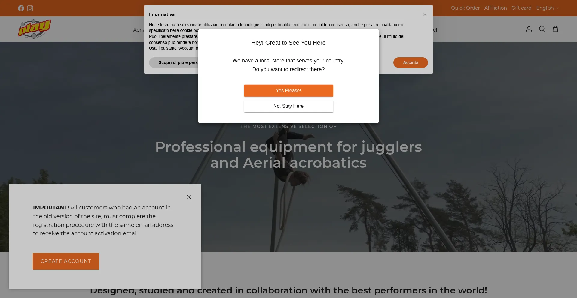 Website screenshot of Playjuggling.com